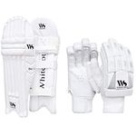 WHITEDOT SPORTS Whitedot Dot 2.1 Combo Cricket Batting Pad With 2.1 Cricket Batting Gloves,Idol For Youth/Medium,Right Hand