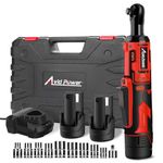 AVID POWER Cordless Electric Ratchet Wrench, 3/8" 60N.m (44.2 Ft-lbs) 12V Power Ratchet Wrench Kit w/Two 2.0Ah Batteries, 1-Hour Fast Charger, Variable Speed and 10 Sockets