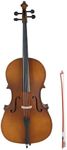Doredo Cello 4/4 Kit, Acoustic Cello for Adults,Students,Beginners,Complete Full Size Chello Instruments Set with Portable Bag, Bow, Rosin, Matte Golden
