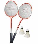 lyzoo Double shaft aluminium badminton racquets light weight full size strung badminton