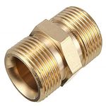 Aimex M22 Male Brass Connector for Extension of Washer Hose Pipe, Car Washer Pipe Connector (1)