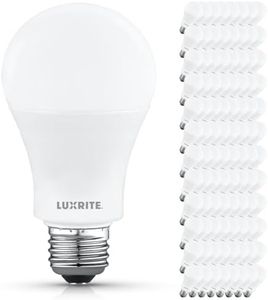 LUXRITE A19 LED Light Bulb 100 Watt Equivalent, 5000K Bright White, 1500LM, Non-Dimmable, Standard LED Light Bulbs, 12.5W, E26 Base, Enclosed Fixture Rated, Damp Rated, ETL Listed (96 Pack)