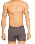 HIELABS Micromodal Regular Fit Pouch Trunk for Men | Anti Odour | Ultra Soft | Breathable Micro-Modal Fabric | Ultrasoft Waistband | Size XL | Colour Grey | Pack of 1