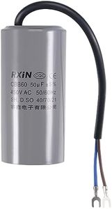 uxcell CBB60 Run Capacitor 50uF 450V AC 2 Wires 50/60Hz Cylinder 105x50mm with Terminal for Air Compressor Water Pump Motor