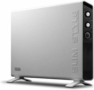 De'Longhi HCX3220FTS Slim Style TermoConvettore Elettrico, Silenzioso, 3 Livelli di Potenza, dotato di TIMER 24h, per Ambienti fino a 60m³, Sistema Riscaldamento HI-FI Technology, Grigio/Nero
