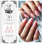 StreetKitty Semi Cured Gel Nail Strips, Classic Gloss Collection, 20 pcs Salon-Quality Gel Nail Wraps, Last up to 3 weeks, Vivid Glossy Colours Pallet (1, Classic Jelly Pink)