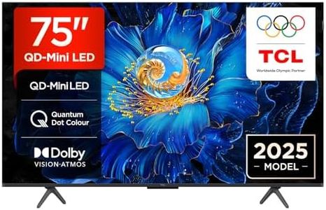 TCL 75C6KS-UK QD-Mini LED TV, 4K HDR Premium, Powered by Google TV (Dolby Vision & Atmos, Onkyo 2.1 Sound System, Hands-Free Voice Control, Apple AirPlay 2 & Alexa,2025 Model)