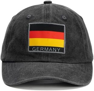 Trendessence 2026 World Cup Germany Fan Baseball Cap，Adjustable Flag Baseball Hat for World Cup Fan Black
