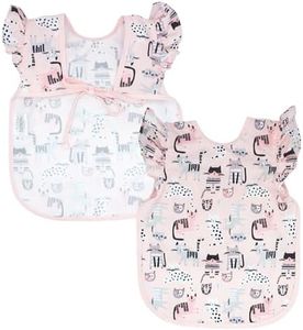 BapronBaby Kitty Bapron - No Neck Tie Safer Bib for Baby & Toddler - Soft Waterproof Stain Resistant - Machine Washable - Sz Baby/Toddler 6m-3T