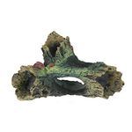 YIUIRUOI Fish Tank Aquarium Cave Resin Trunk Ornament Fish Tank Small Fish Hiding Artificial ​Driftwood Aquarium Ornament