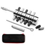 Loboo Idea Premium Locksmith Tibbe Lock Pick/Decoder with Leather Case, 6 Cylinder Reader Automotive Lock Pick Tools Locksmith Tools