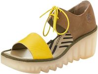 Fly London Women's BILU465FLY Sandal, YELLOW/KHAKI, 2.5 UK