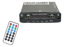 Tech-Lobby 12V DC Mini Amplifier: Experience AUX, Bluetooth, USB, Phone Charging, and FM in One Compact Device, Perfect for Cars, Bikes, Tempos, and More