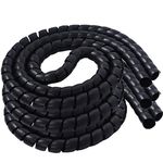 Dog and Cat Cord Protector, 32.8ft Spiral Cable Management Sleeve Organizer, Protects Your Pets and Critters from Chewing Insulated Electric Wire 32.8ft x 10mm 5PCS/Pack by FUNZON