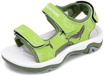 DREAM PAIRS Boys Girls Sandals Summer Outdoor Athletic Kids Sport Water Shoes for Toddler/Little Kid,Size 9 Toddler,Green-Pu,SDAS226K