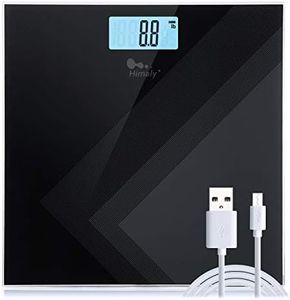 Himaly USB Carga Bilancia Pesa Persona Digitale Bilancia Pesapersone Impedenziometrica Professionale Elettronica Da Bagno Display Retro-illuminato Sottilissimo e Preciso Ricarica