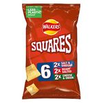 Walkers Squares Variety Multipack Snacks, 6x22 g