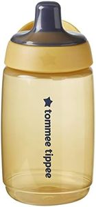 Tommee Tippee Superstar Sportee Water Bottle for Toddlers with INTELLIVALVE Leak and Shake-Proof Technology and BACSHIELD Antibacterial Technology, 12m+, 390ml, Pack of 1, Colours and Designs May Vary