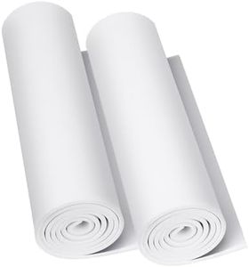 Do²ping 2-Pack White EVA Foam Cosplay, 3mm Thick (1-10mm) EVA Foam Sheet, 59"x13.9" with High Density 86kg/m3 Eva Foam Roll for Art Craft Costume DIY Project (2PCS 3mm White)