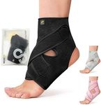 Bracoo FS10 Ankle Support, Open-Heel Ankle Brace with Adjustable Straps - for Achilles Tendonitis, Weak Ankles, Ligament Damage, Sprains and Sports Injuries - L/XL