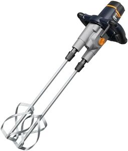 MAXXT Electric Mud Mixer twin paddle with high work efficiency （R6218B-120-1-MPM1400V2-NA）