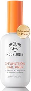 modelones Nail Dehydrator and Primer, 3-in-One HEMA-Free Nourishing Prep for Acrylic & Gel Nails, Supports Growth