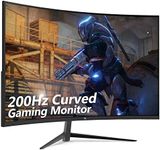 Z-Edge UG27 27-inch Curved Gaming Monitor 16:9 1920x1080 200/144Hz 1ms Frameless LED Gaming Monitor, AMD Freesync Premium Display Port HDMI Build-in Speakers