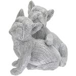 Lesser & Pavey Twin French Bulldog Silglitter British Designed Ornament | Home Decor Animal Ornaments For All Homes or Offices | Decorative Home Accessories For All Types of Homes