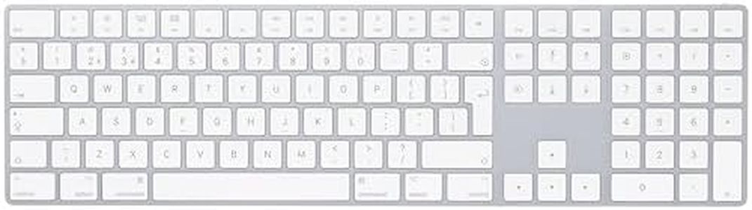 Apple Magic Keyboard with Numeric Keypad: Bluetooth®, rechargeable. Works with Mac, iPad or iPhone; British English, Silver