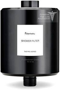 Filterbaby Titanium Shower Filter Pro - IAPMO Certified to NSF 177 Standard, Doctor Developed, Reduce up to 99% Chlorine/Chloramine/Lead/Certain Heavy Metals, Great Water Pressure,Long Lasting, Black