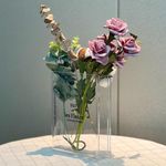 Acrylic Book Vase for Flowers Clear