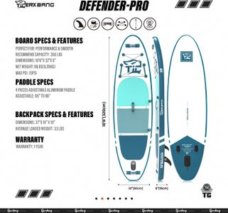 TIGERXBANG Inflatable Stand Up Paddle Board 10'6 – Kayak Seat, Blue