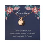 KUIYAI Teachers Day Gift Best Teacher Ever Gift A Truly Great Teacher Necklace Appreciation Gift For Teacher Graduation Gift (CA-atrulyTeacherRG)