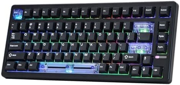 EPOMAKER HE80 Hall Effect Gaming Keyboard, 8K Polling & 32K Scan, Creamy Gasket, DKS, SOCD, RGB Backlit, Hot-Swappable, Wired Gaming Keyboard for PC & Mac (Black)