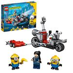 LEGO 75549 Minions Unstoppable Bike Chase Construction Toy with Gru, Bob & Stuart Minion Figures, Movie Gift Idea for Girls and Boys age 6 Plus