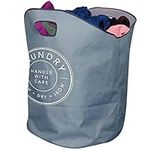 Large Laundry Basket - Washing Baskets Laundry Hamper with Handle Foldable Sack Clothes Storage Bin Bag for Household Essential (Grey)