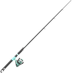 Zebco Kids Rambler Telescopic Spinning Reel and Fishing Rod Combo, 23.5-Inch to 5-Foot 3-Inch Telescoping Fishing Rod, Size 20 Reel, Pre-Spooled with 8-Pound Cajun Line, Seafoam/Black