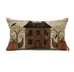 KACOPOL Fall Pillow Covers 12x20 inch Autumn Thanksgiving Throw Pillow Covers Vintage House Chicken Turkey Orange Pumpkin Farmhouse Harvest Cushion Covers for Home Couch Pillowcase