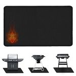 Under Grill Mat, 60x40 inch Fire Pit Mat Fireplace Mat Double Sided Fireproof Oil-Proof Waterproof Grill Floor Pad for Outdoor Flat Top Gas Grill BBQ Deck Patio Grill Protective Mat