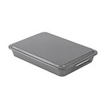 GoodCook Everyday 9" x 13" Nonstick Steel Oblong Cake Baking Pan with Metal Lid, Gray