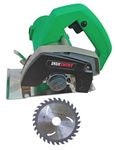 Inditrust 6-Month Warranty 1200w Green Marble/Wood cutting Machine 1200w (with 100% copper winding) with 1pc 4” Wood Cutting blade set