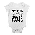 Shopagift My Big Brother has Paws Baby Grow Vest Bodysuit