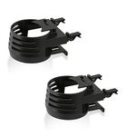 Wicked Chili 2 x car cup holders, made in Germany, can holder, cup holder for ventilation (0.25/0.33/0.5 L cans, coffee mug, thermal mug, diameter: 53-70 mm), black