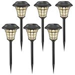 MAGGIFT Solar Garden Lights, 8 Lumens, Warm White, Weather-Resistant, No Electricity Required, Easy Installation, Decorative Pathway Lighting, 6 Pack