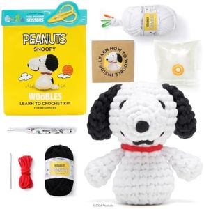 The Woobles Peanuts Snoopy Beginner Crochet Kit with Scissors Kit