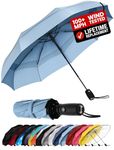 Repel Windproof Travel Umbrella - Compact & Withstands Winds up to 100MPH, Strongest Premium Auto Folding Umbrella for Rain and Sun - Durable, Light & Portable for Women & Men, Fits Backpack & Cars