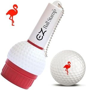 EZ BALL STAMP Golf Ball Stamp/Stamper - Ultra Quick Drying, Smear Free Ink Marker to Personalize Your Ball (Red Flamingo)