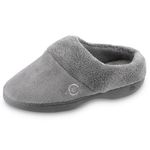 isotoner Women's Classic Hoodback W Memory Foam Slippers, Ash, Numeric_8_Point_5 9