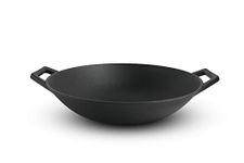 Cuisiland 14 Inch Pre-seasoned Cast Iron Wok