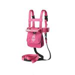 Launch Pad Ski and Snowboard Training Harness - Learn to Ski - Teaches Speed Control - Shock Absorbing Leashes - Perfect for Beginners (Pink)